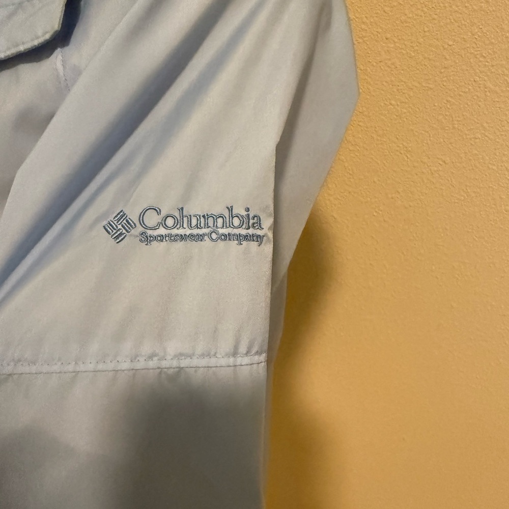 *Columbia Blue Hooded Windbreaker Rain Jacket (small) - Picture 6 of 8